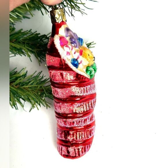 INGE GLAS Germany Stocking with Gifts Blown Glass Christmas Ornament - Picture 7 of 10